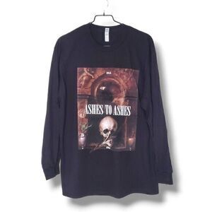 CVLA Ashes to Ashes Graphic Long Sleeve Tee in Black Size‎ L NWOT